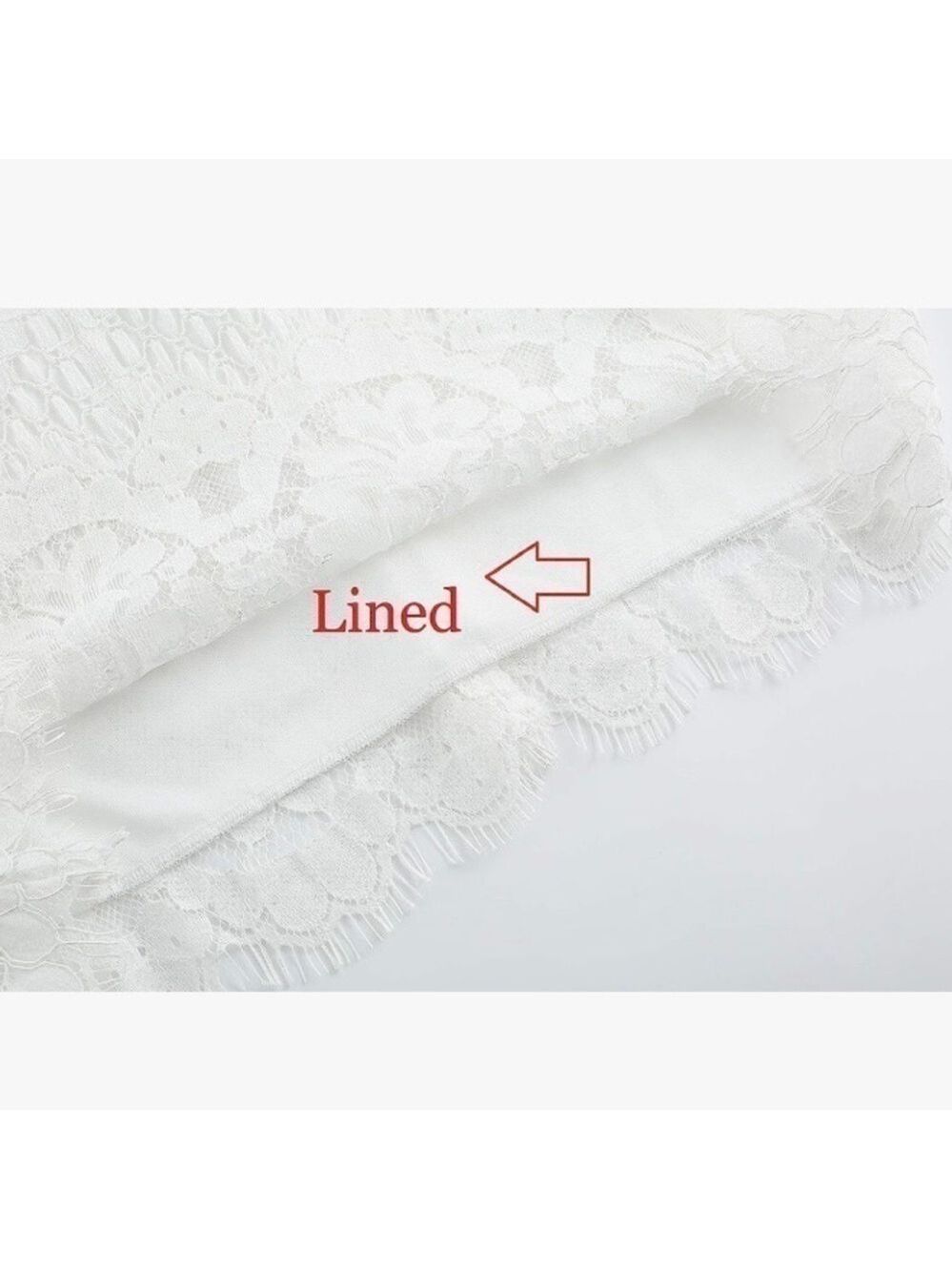 Mslg Round Neck V-Back Wedding Guest Floral Lace A Line Dress NEW - Picture 3 of 14